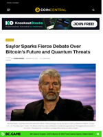 Saylor Sparks Fierce Debate Over Bitcoin’s Future and Quantum Threats