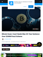 Bitcoin Scam: Court Hands Man 20-Year Sentence Over $200M Ponzi Scheme | Bitcoinist.com