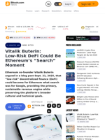 Vitalik Buterin: Low‑Risk DeFi Could Be Ethereum’s “Search” Moment – News Bytes Bitcoin News