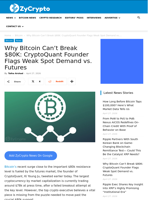 Why Bitcoin Can't Break $80K: CryptoQuant Founder Flags Weak Spot Demand vs. Futures ⋆ ZyCrypto