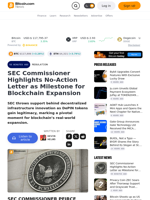 SEC Commissioner Highlights No-Action Letter as Milestone for Blockchain Expansion – Regulation Bitcoin News