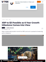 XRP to $3 Possible as 6-Year Growth Milestone Comes into View