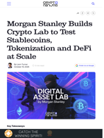 Morgan Stanley Builds Crypto Lab to Test Stablecoins, Tokenization and DeFi at Scale