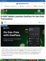D’CENT Wallet Launches GasPass for Gas-Free Transactions