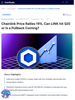 Chainlink Price Rallies 19%, Can LINK hit $20 or Is a Pullback Coming?