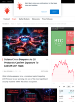 Solana Crisis Deepens As 20 Protocols Confirm Exposure To $285M Drift Hack - NullTX