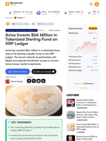 Aviva Invests $66 Million in Tokenized Sterling Fund on XRP Ledger