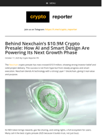 Behind Nexchain’s $10.9M Crypto Presale: How AI and Smart Design Are Powering Its Next Growth Phase