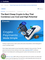 The Best Cheap Crypto to Buy That Combines Low Cost and High Potential