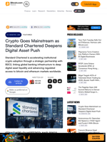 Crypto Goes Mainstream as Standard Chartered Deepens Digital Asset Push – Featured Bitcoin News