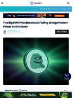 The Big PEPE Price Breakout: Falling Wedge Pattern Points To 64% Rally