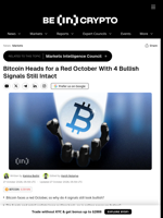 Bitcoin Heads for a Red October With 4 Bullish Signals Still Intact