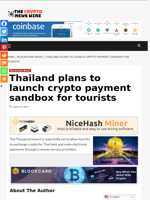 Thailand plans to launch crypto payment sandbox for tourists - The Crypto News Wire
