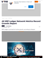 All XRP Ledger Network Metrics Record Growth: Report
