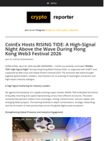 CoinEx Hosts RISING TIDE: A High-Signal Night Above the Wave During Hong Kong Web3 Festival 2026