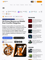 Oil Prices Bounce as Middle East Conflict Reignites