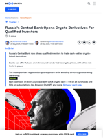 Russia Central Bank Allows Crypto Derivatives for Investors