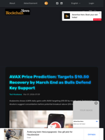 AVAX Price Prediction: Targets $10.50 Recovery by March End as Bulls Defend Key Support - Blockchain.News