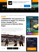 “UNBANKED” Documentary To Premiere On Apple TV, Amazon Prime, Google TV On Anniversary Of Bitcoin White Paper