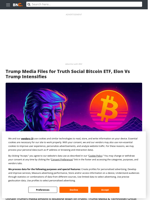 Trump Media Files for Truth Social Bitcoin ETF, Elon Vs Trump Intensifies - Brave New Coin