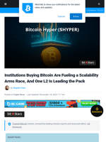 OG Bitcoiners Sell, Institutions Accumulate: BTC Is Far From Dead as $HYPER Promises Revolution