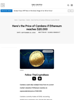 Here’s the Price of Cardano if Ethereum reaches $20,000