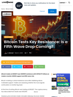 Bitcoin Near Key Resistance: Fifth Wave Risk Ahead