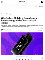Why Solana Mobile Is Launching a Token Alongside Its New Android Phone - Decrypt