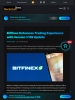 Bitfinex Enhances Trading Experience with Version 1.118 Update - Blockchain.News