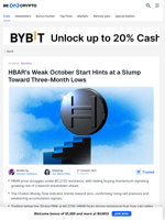 Why HBAR Price Faces Drop Toward Three-Month Low