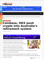 Coinbase, OKX push crypto into Australia’s retirement system - The Crypto News Wire
