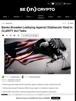 More Problems for the CLARITY Act, Banks Still Lobbying Against It