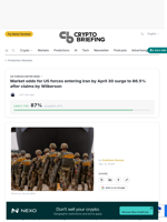 Market odds for US forces entering Iran by April 30 surge to 86.5% after claims by Wilkerson