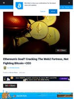 Ethereum’s Goal? Cracking the Web2 Fortress, Not Fighting Bitcoin—CEO