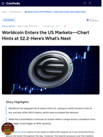 Worldcoin Enters the US Markets- Chart Hints at $ 2.2-Here’s What’s Next
