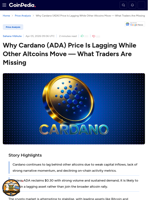 Why Cardano (ADA) Price Is Lagging While Other Altcoins Move — What Traders Are Missing