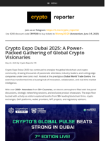 Crypto Expo Dubai 2025: A Power-Packed Gathering of Global Crypto Visionaries