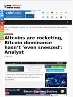 Altcoins are rocketing, Bitcoin dominance hasn’t ‘even sneezed’: Analyst - The Crypto News Wire