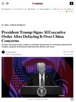 President Trump Signs AI Executive Order After Delaying It Over China Concerns - Decrypt