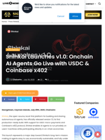 Shinkai Launches v1.0: Onchain AI Agents Go Live with USDC & Coinbase x402 | Live Bitcoin News