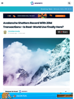 Avalanche Shatters Record With 20M Transactions