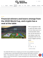 Financial winners and losers emerge from the 2026 World Cup, and crypto has a seat at the table
