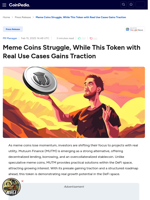 Meme Coins Struggle, While This Token with Real Use Cases Gains Traction - Mutuum Finance