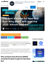 The Best Altcoins for Next Bull Run: Why $NNZ Will Lead the 2025 'Altcoin Season' | Live Bitcoin News