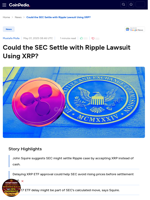 Could the SEC Settle with Ripple Lawsuit Using XRP?