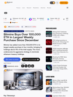 Bitmine Buys Over 100,000 ETH in Largest Weekly Purchase Since December