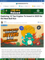 Exploring 10 Top Cryptos To Invest in 2025 for the Next Bull Run - TheNewsCrypto