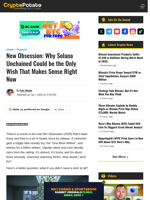 New Obsession: Why Solana Unchained Could be the Only Wish That Makes Sense Right Now