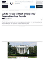 White House to Host Emergency Crypto Meeting: Details - U.Today