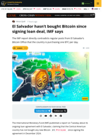 IMF Claims El Salvador is Not Buying BTC, Only Consolidating Wallets
